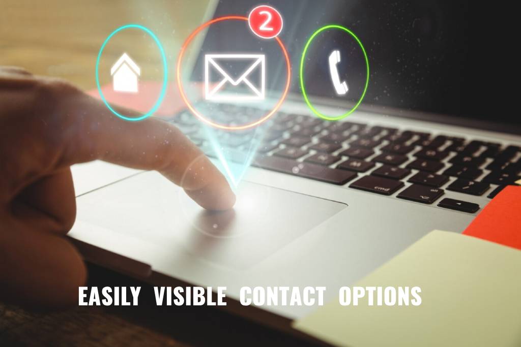 Place Your Contact Options Easily Visible