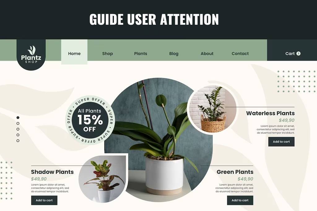 Visual Hierarchy on Website Home Page for Better Conversion