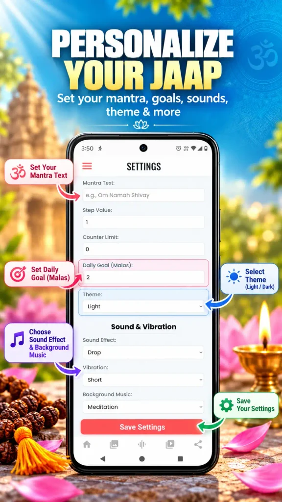 Personalize your Mantra Counter